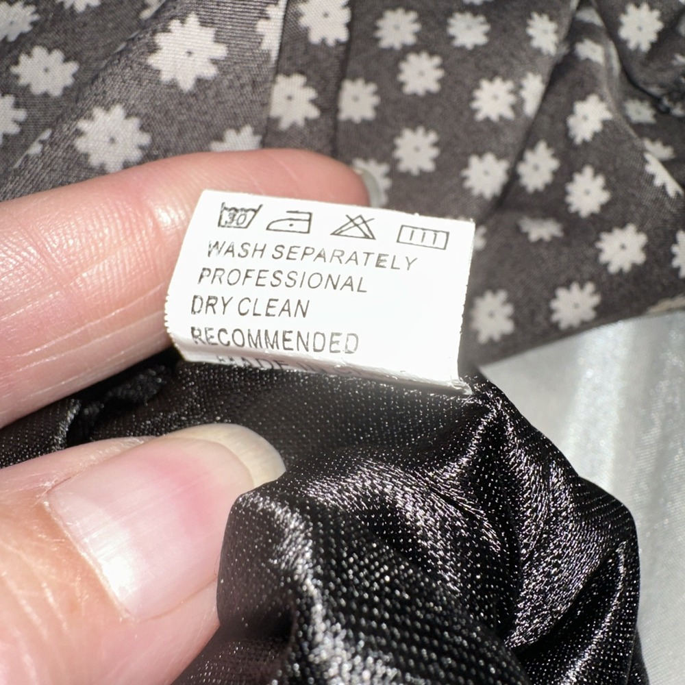 Vintage Wardhere Fashion Black Dress Size 4 Gem Buttons Belt - Picture 11 of 12